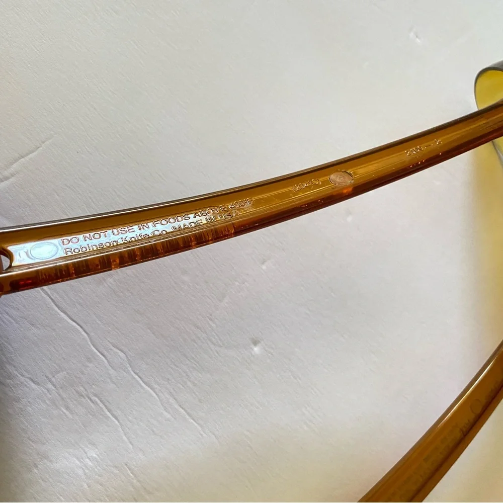 Vintage Lot of 3 UltraTemp Amber Kitchen Utensils Robinson Knife Co Made in USA